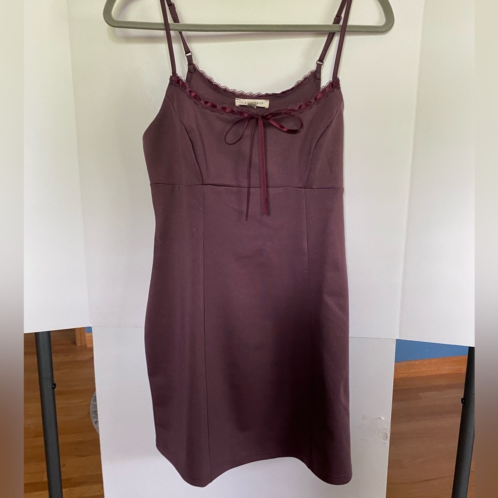 Purple Pascun mini fitted dress